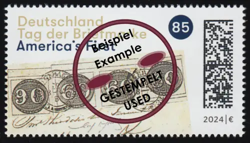 3822 America´s First, Ochsenaugen, Einzelmarke gestempelt O