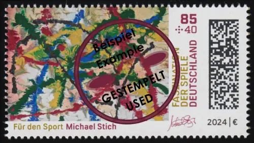3825 Olympische Spiele Paris 2024 - Michael Stich, gestempelt O
