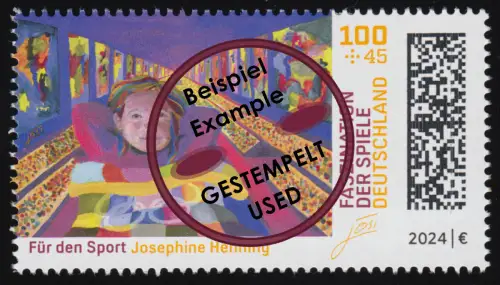 3826 Olympische Spiele Paris 2024 - Josephine Henning, gestempelt O