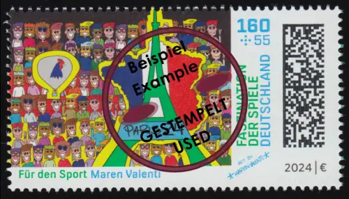 3827 Olympische Spiele Paris 2024 - Maren Valenti, gestempelt O