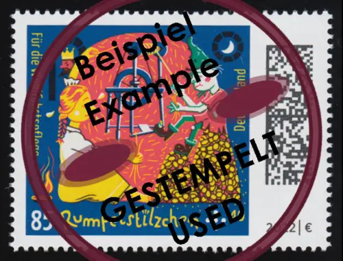 3664 Rumpelstilzchen 85 Cent, nassklebend, O