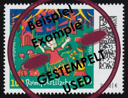 3665 Rumpelstilzchen 100 Cent, nassklebend, O