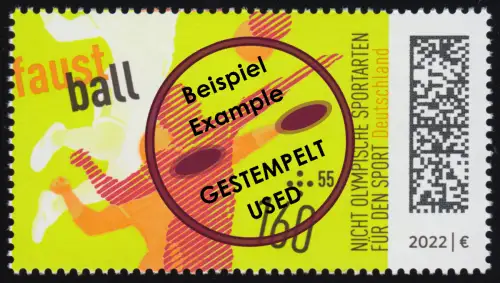 3686 Für den Sport 160 Cent: Faustball, O gestempelt