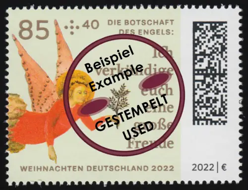 3724 Weihnachten: Verkündigung an die Hirten, nassklebend, O