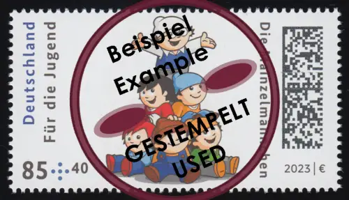 3777 Für die Jugend: Die Mainzelmännchen 85 Cent, O gestempelt