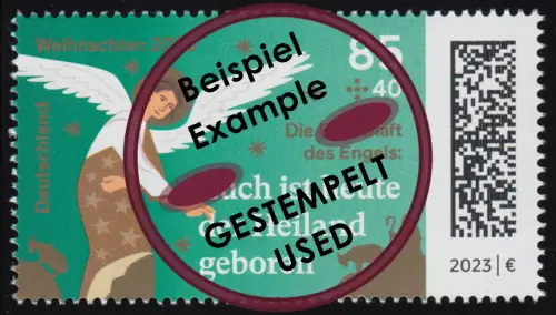 3793 Weihnachten: Heiland geboren - nassklebend, O gestempelt