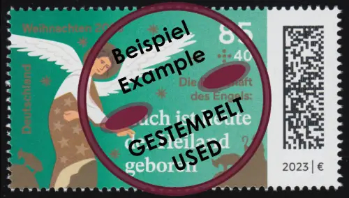 3793 Weihnachten: Heiland geboren - nassklebend, O gestempelt