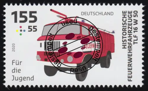 3559 Feuerwehrfahrzeug 155 Cent Löschfahrzeug, O gestempelt