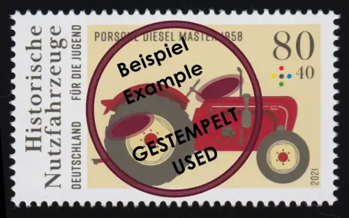 3618 Jugend: Nutzfahrzeuge Traktor 80 Pf., O