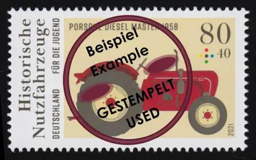 3618 Jugend: Nutzfahrzeuge Traktor 80 Pf., O