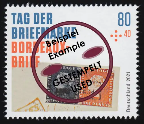 3623 Tag der Briefmarke 2021: Bordeaux-Brief, aus Zehnerbogen, O