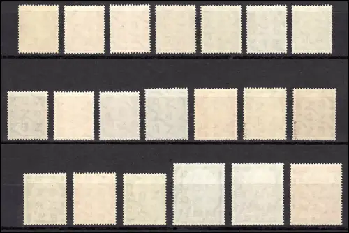 177-196 Heuss I, 20 Werte, Satz postfrisch komplett, 50 Pf und 60 Pf geprüft BPP