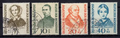 222-225 Wofa 1955 - sauber zeitgerecht rundgestempelter Satz O, gute Zähnung