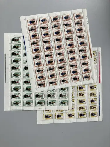 1214-1219 Volkstrachten 1966, 3 ZD-Bögen kpl., **