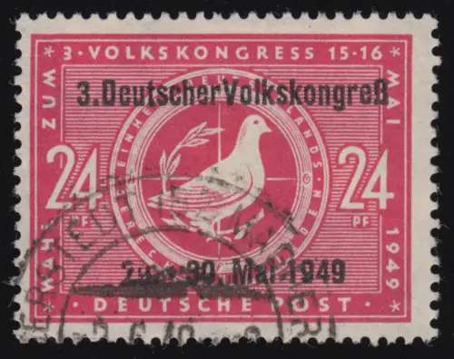 SBZ 233I Wahlen zum 3. Volkskongress mit Aufdruck I, gestempelt O