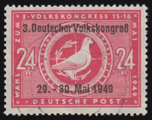 SBZ 233II Wahlen zum 3. Volkskongress mit Aufdruck II, gestempelt O