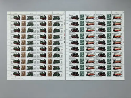 2562-2565 Eisenbahn 1980, 2 ZD-Bögen kpl., FN2 **