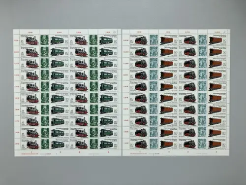 2792-2795 Eisenbahn 1983, 2 ZD-Bögen kpl., **