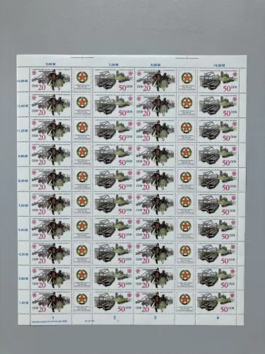 3028-3029 Arbeiterfestspiele 1986, ZD-Bogen, FN4 **