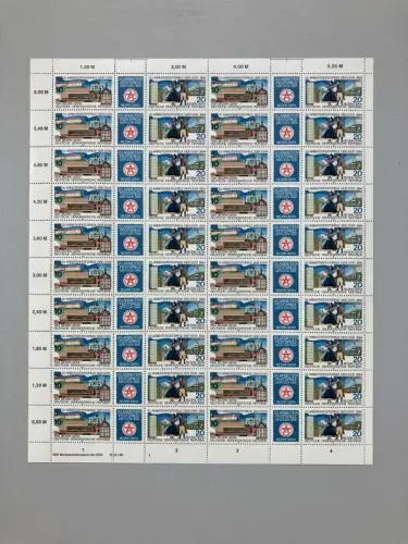 2880-2881 Arbeiterfestspiele Gera 1984, ZD-Bogen, FN3 **