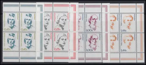 2295 ff Frauen 4 Werte mit Euro-Währung komplett, Viererblock rechts **