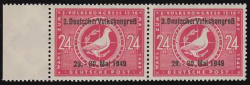 233 PF I Volkskongress Paar PLF oben gebrochene 9 bei 29. Feld 26, postfrisch **