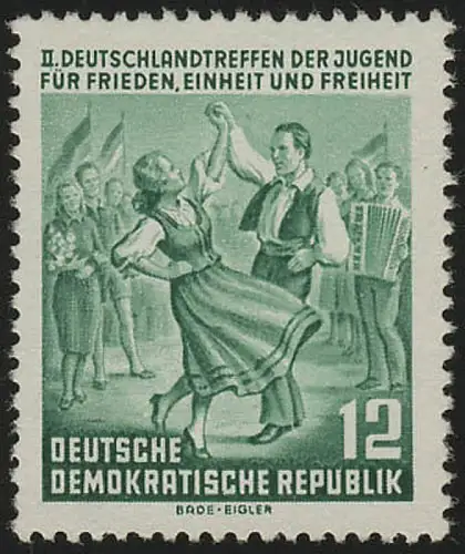 428 YI Deutschlandtreffen Berlin 12 Pf Wz.2 YI **