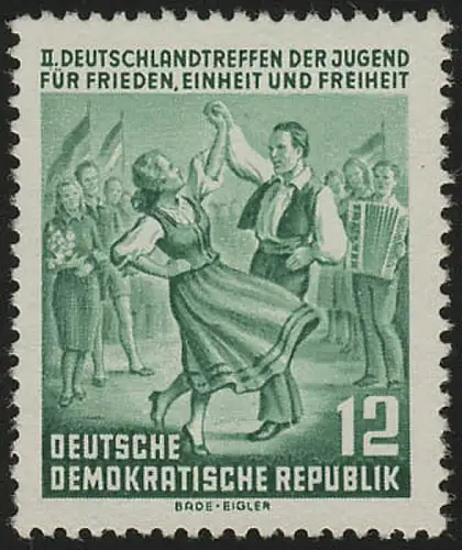 428 YI Deutschlandtreffen Berlin 12 Pf Wz.2 YI **