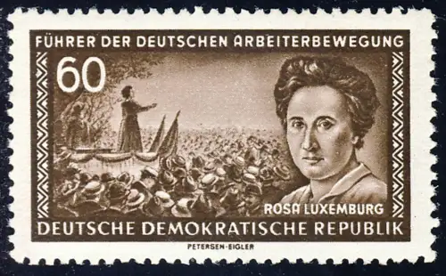478 Rosa Luxemburg 60 Pf, postfrisch **