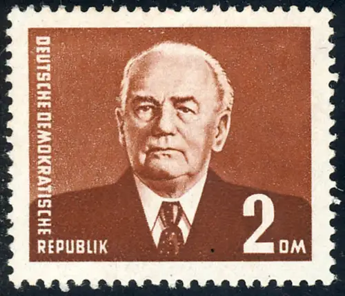 623 Pieck 2 DM mit Wasserzeichen 3 Kreuzblumen, postfrisch **