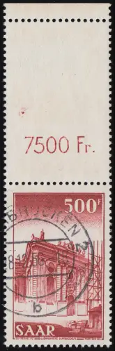 337 Ludwigskirche 500 Fr., OR-Markenfeld, echt zeitgerecht O Saarbrücken 2 - b