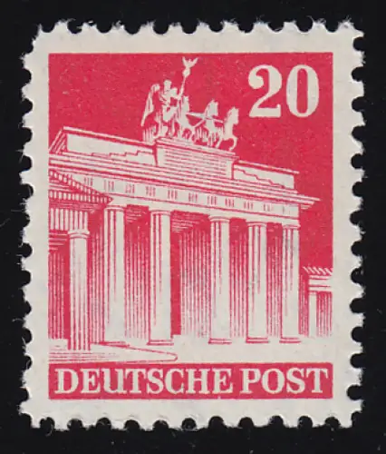 Bizone 85 XB Bauten 20 Pf., rot, weit **