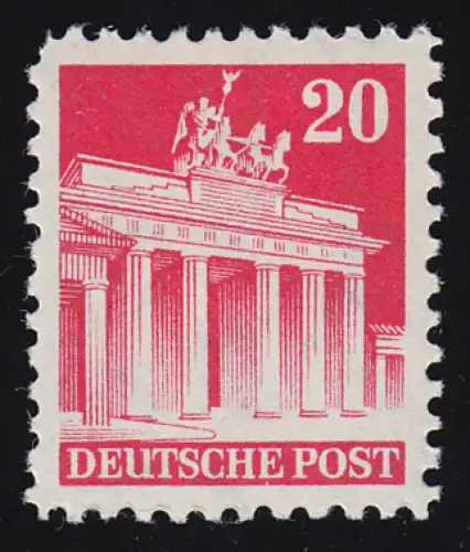 Bizone 85 XB Bauten 20 Pf., rot, weit **