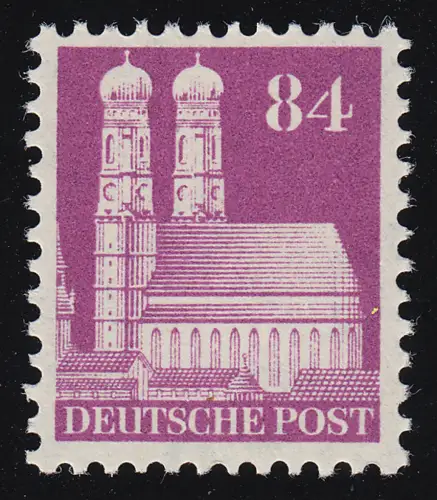 Bizone 95 XF Bauten 84 Pf., purpurlila, weit gezähnt **
