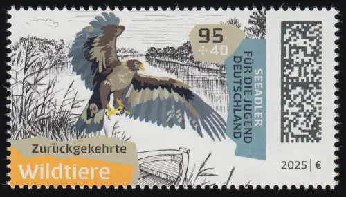 3918 Jugend 2025 zurückgekehrte Wildtiere - Seeadler, postfrisch **