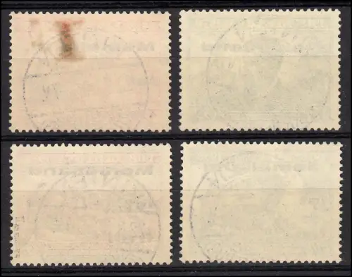 Memelgebiet Lokalausgabe I-IV Aufdrucke, 4 Werte komplett, Satz ET-O 22.3.39