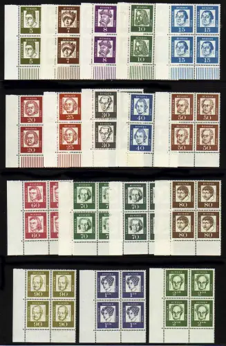 347-362y Bedeutende Deutsche, 17 Werte komplett, ER-Vbl. u.l. Satz **