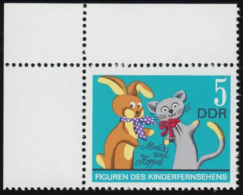 1807 I Handpuppen Mauz und Hoppel mit PLF gebrochenes Schnurrbarthaar, **