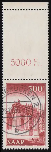 337 Ludwigskirche 500 Fr., OR-Markenfeld, echt zeitgerecht O Saarbrücken 2 - b