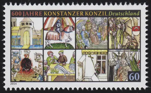 3091 Konstanzer Konzil, zehn Einzelmarken postfrisch **