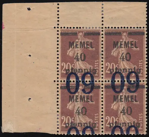 35 K V Eck-Vbl mit kopfstehendem (K) und verschobenem (V) Aufdruck, FA HaslauBPP