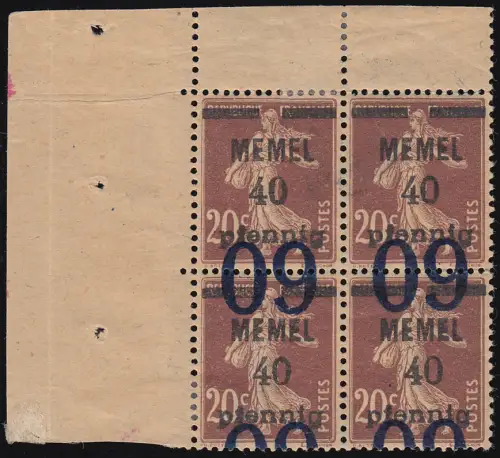 35 K V Eck-Vbl mit kopfstehendem (K) und verschobenem (V) Aufdruck, FA HaslauBPP