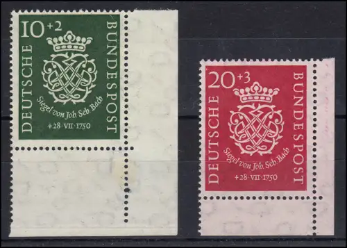 121-122 Johann Sebastian Bach, Ecken unten rechts, ungefaltet postfrisch **