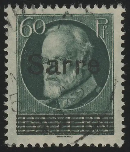 Saargebiet 26a Bayern Aufdruck 60 Pf. gestempelt