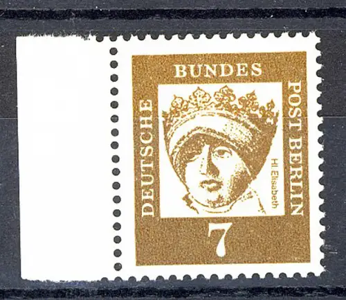 200 Bed. Deutsche 7 Pf Seitenrand li. ** postfrisch