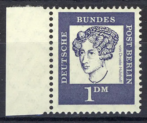 212 Bed. Deutsche 1 DM Seitenrand li. ** postfrisch