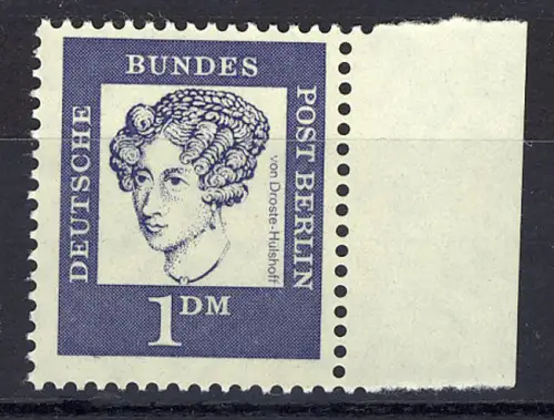 212 Bed. Deutsche 1 DM Seitenrand re. ** postfrisch