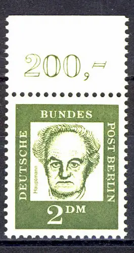 213 Bed. Deutsche 2 DM Oberrand ** postfrisch