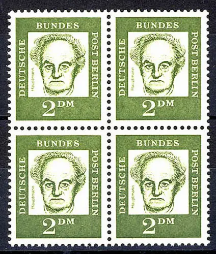 213 Bed. Deutsche 2 DM Viererblock ** postfrisch