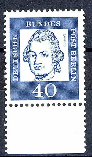 207 Bed. Deutsche 40 Pf Unterrand ** postfrisch